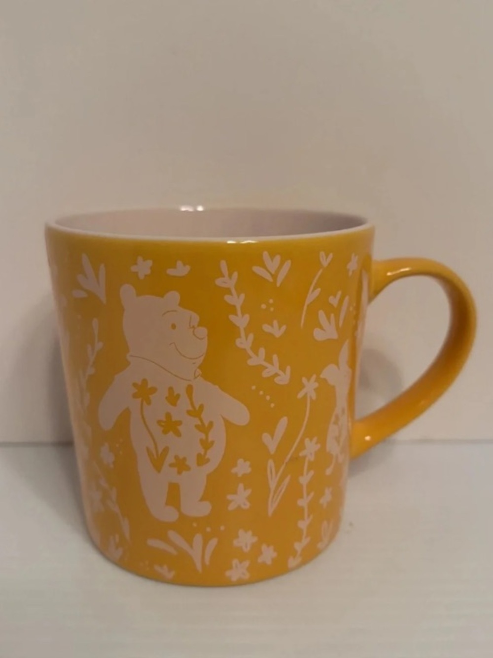 ZAK! Winnie The Pooh and Friends Yellow Floral Design Coffee Mug